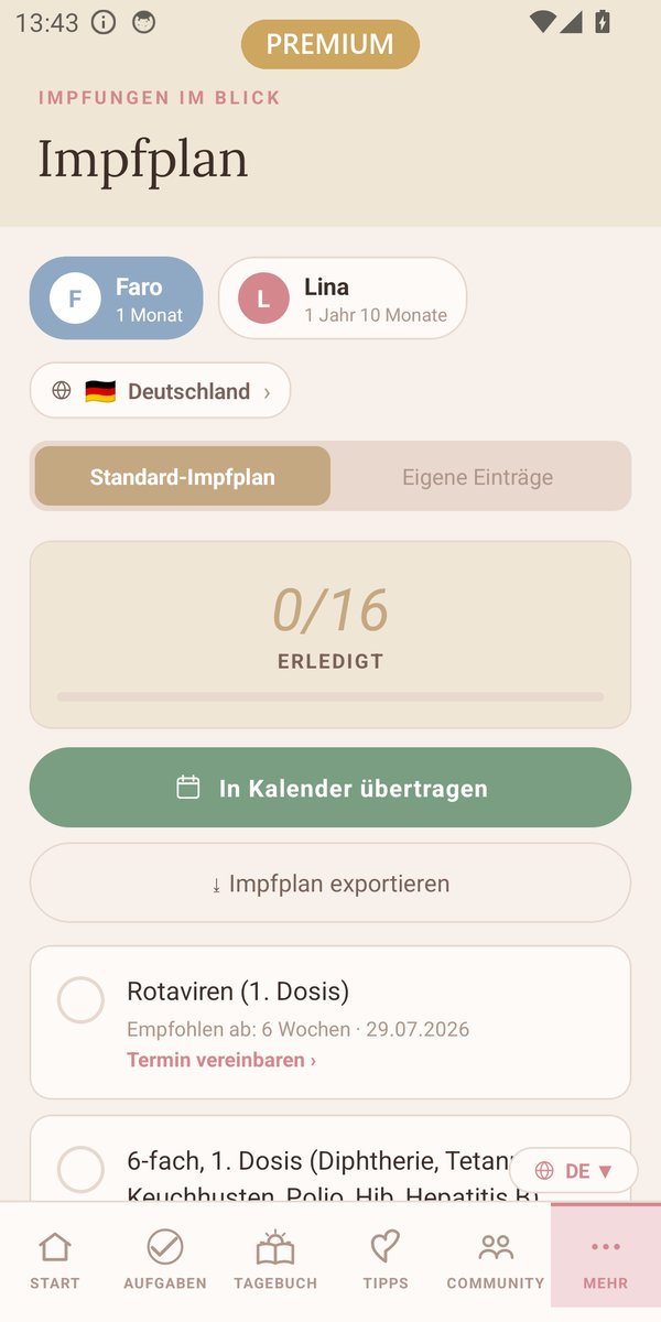 Digitaler Impfplan