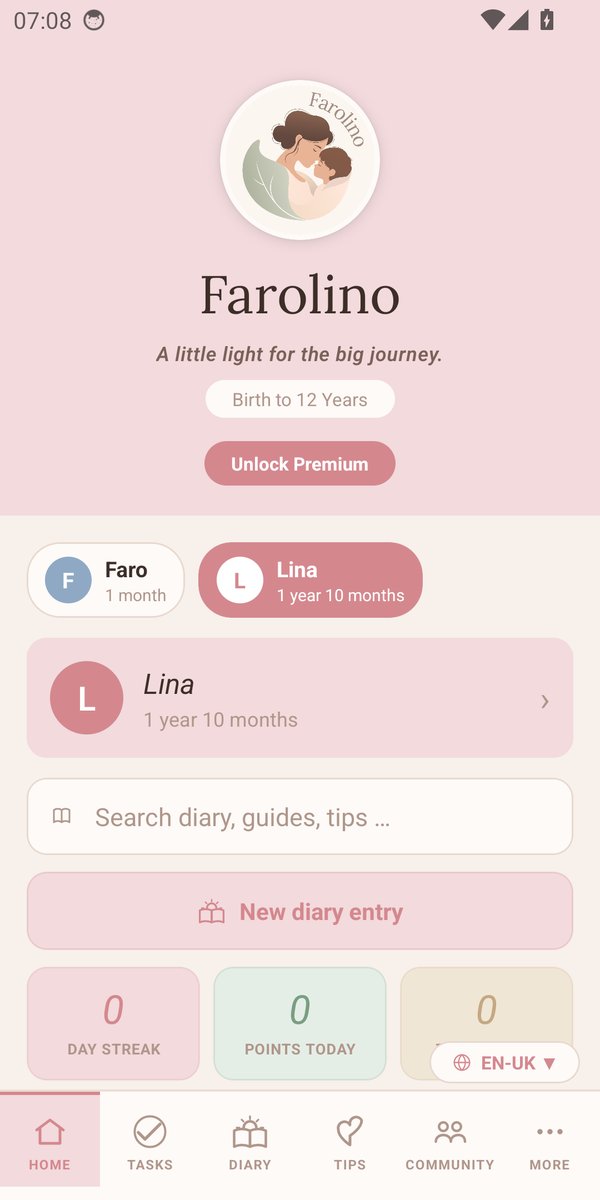 Home screen