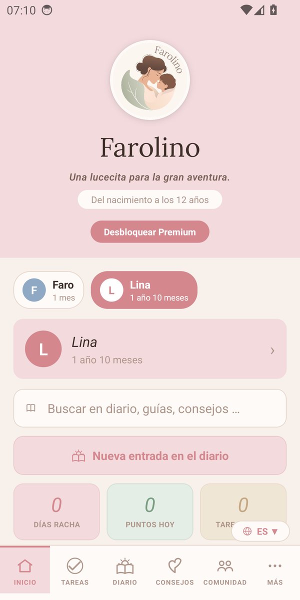Pantalla de inicio